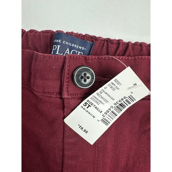 NWT The Children’s Place Boy’s Size 5T Chino Pants Lot of 2 Red and Maroon - Picture 4 of 8